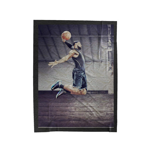 Lebron James To Dunk Velveteen Blanket