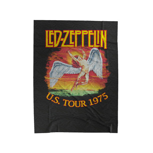 Led Zeppelin 1975 Tour Vintage Velveteen Blanket