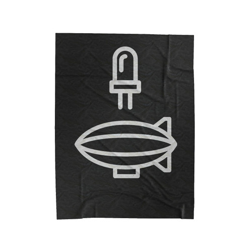 Led Zeppelin Minimalist Band Logo Velveteen Blanket
