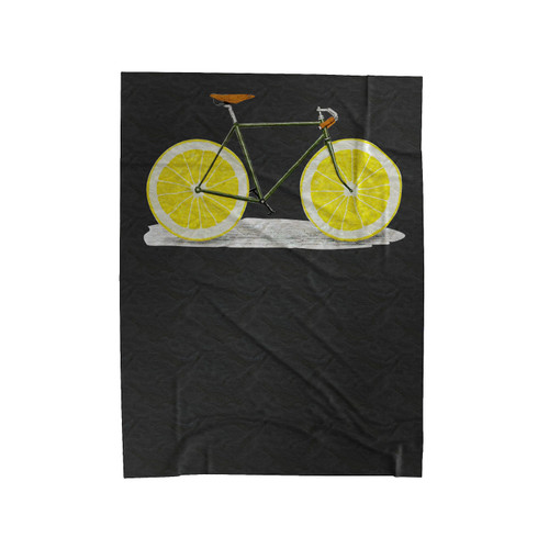 Lemon Wheels Retro Velveteen Blanket