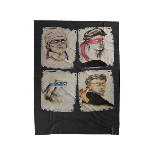 Leonardo Raphael Donatello Michelangelo Tmnt Scientists 2 Velveteen Blanket