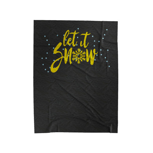 Let It Snow Christmas Gift 1 Velveteen Blanket