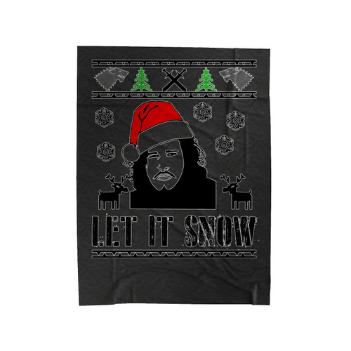 Let It Snow Christmas On Snow Game Of Thrones Velveteen Blanket