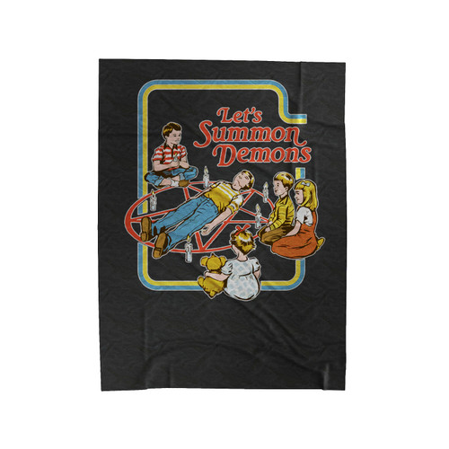 Let's Summon Demons 80S Steven Rhodes Velveteen Blanket