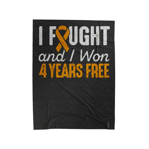 Leukemia Cancerversary 4 Years Free Velveteen Blanket