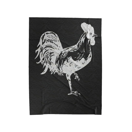 Life Rooster Cute Gallinaceous Bird Velveteen Blanket