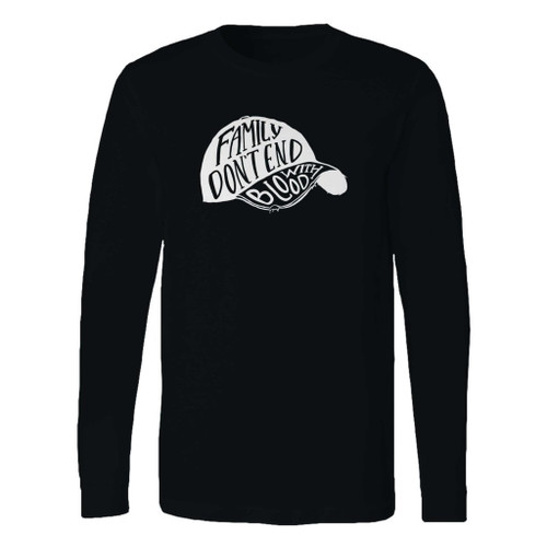 This classic fit supernatural family dont end with blood long sleeve shirt is casually elegant and very comfortable. With fine quality print to make one stand out, it's a perfect fit for every occasion.