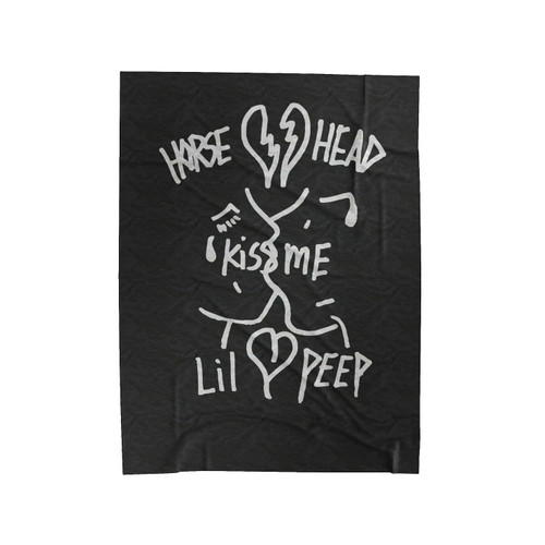 Lil Peep Horse Head Kiss Me Velveteen Blanket