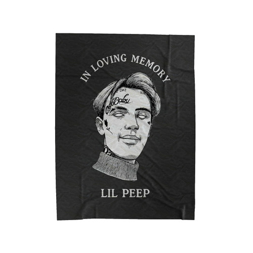 Lil Peep In Loving Memory Velveteen Blanket