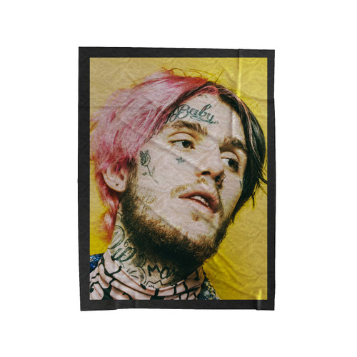 Lil Peep Pink And Black Hair Velveteen Blanket