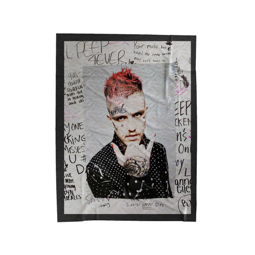 Lil Peep Tattoo Collage Velveteen Blanket