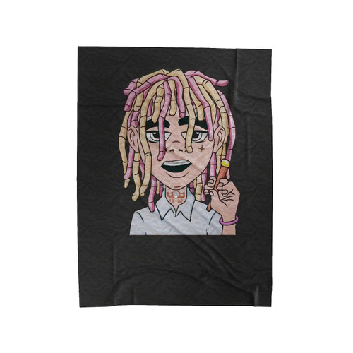 Lil Pump Cool Smoke Velveteen Blanket
