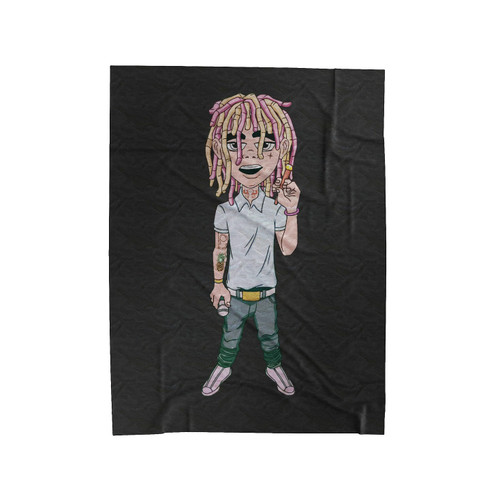 Lil Pump Cool Smoke Stand Velveteen Blanket
