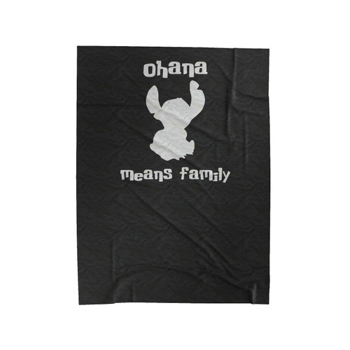 Lilo & Stitch Ohana Means Family Stitch Silhouette Movie Fandom Velveteen Blanket