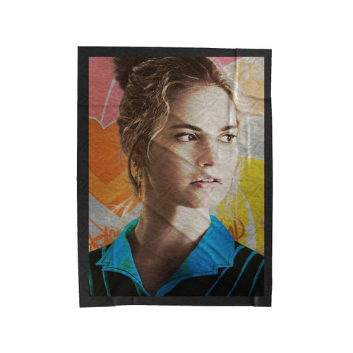 Lily James Baby Drives Velveteen Blanket