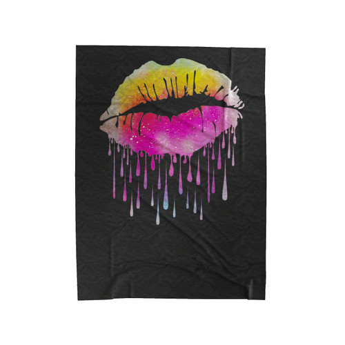 Lips Like Sugar Neon Velveteen Blanket