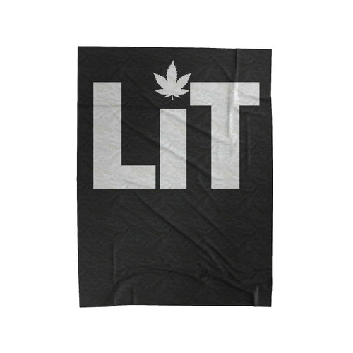 Lit Weed Leaf Velveteen Blanket
