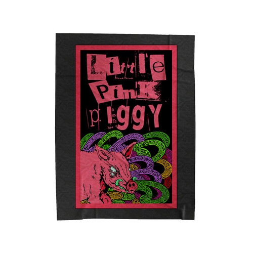 Little Pink Piggy Velveteen Blanket