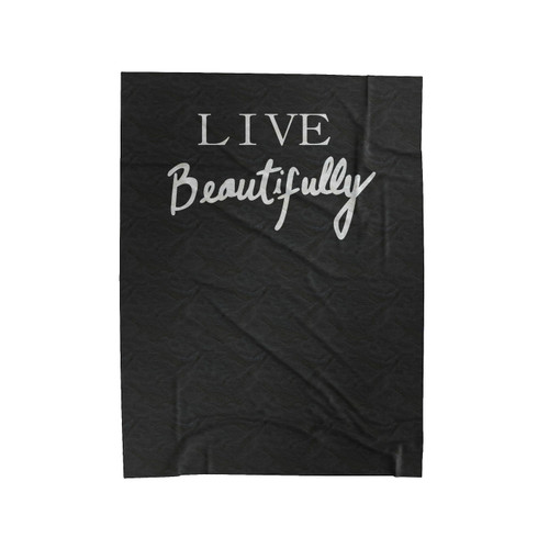 Live Beautifully Velveteen Blanket