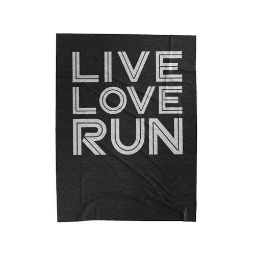 Live Love Run Velveteen Blanket