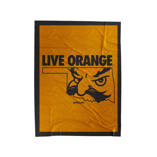 Live Orange Oklahoma States Velveteen Blanket