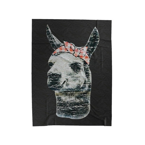 Llama Bandana Cute Animal Velveteen Blanket