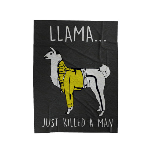 Llama Just Killed A Man Parody Velveteen Blanket