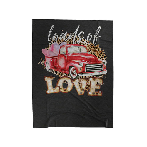 Loads Of Love Red Truck Valentines Velveteen Blanket