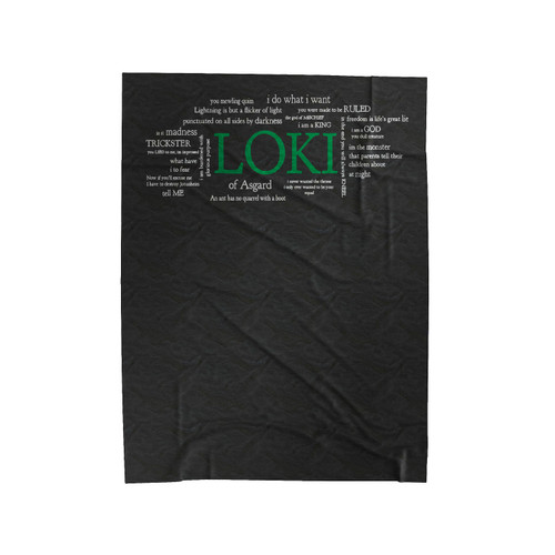 Loki Avengers Quotes Velveteen Blanket