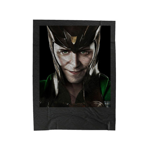 Loki Tom Hiddleston God Of Mischief Avengers Face Velveteen Blanket