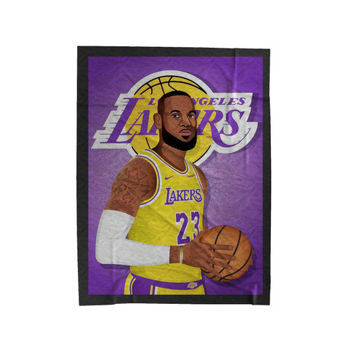 Los Angeles Lakers Lebron James 1 Velveteen Blanket