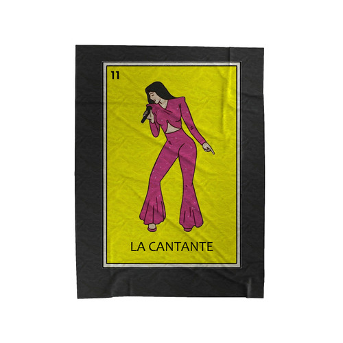 Loteria Card Themed La Cantante Velveteen Blanket