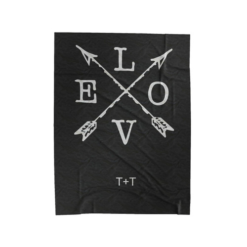 Love On Arrows Velveteen Blanket