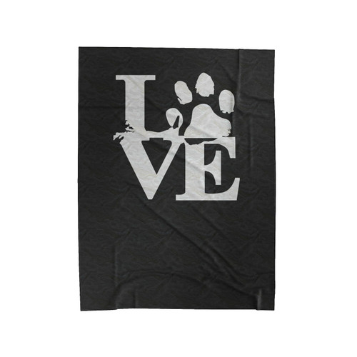 Love Payprint Graphic Velveteen Blanket