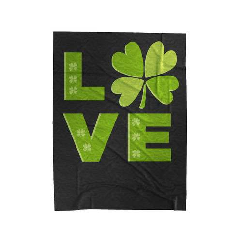 Love Shamrocks St. Patrick's Day Velveteen Blanket
