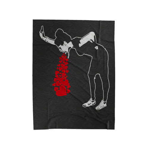 Lovesick Banksy 2 Velveteen Blanket