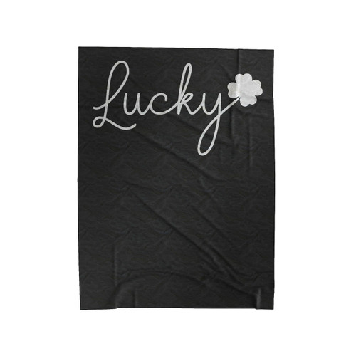 Lucky Clover St Patty's Day Velveteen Blanket