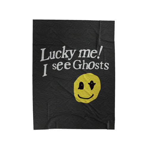 Lucky Me I See Ghosts Velveteen Blanket