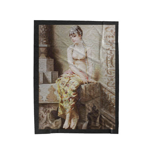 Luis Falero Egyptian Dancing Girl Velveteen Blanket