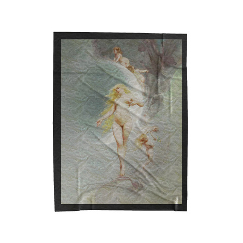 Luis Falero The Planet Venus Velveteen Blanket