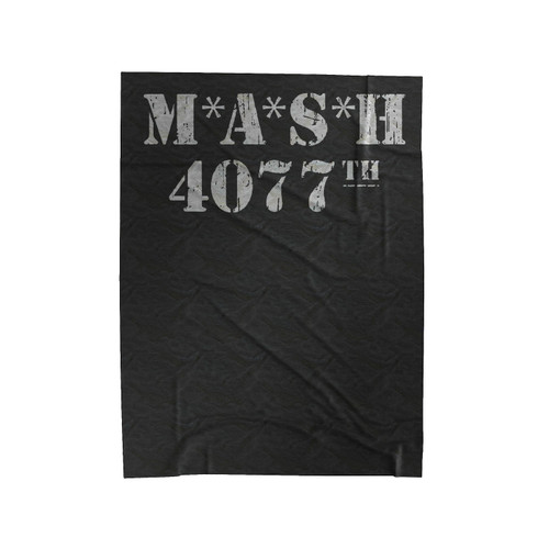 M.A.S.H 4077Th Logo Distressed Velveteen Blanket