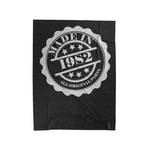 Made In 1982 Stamp 35Th Birthday Present Funny Velveteen Blanket