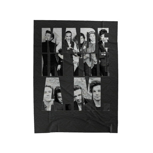 Made In The Am One Direction 1D Collage 1 Velveteen Blanket