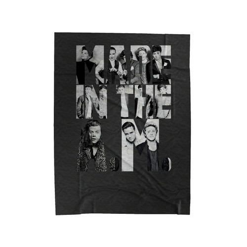 Made In The Am One Direction 1D Collage 2 Velveteen Blanket