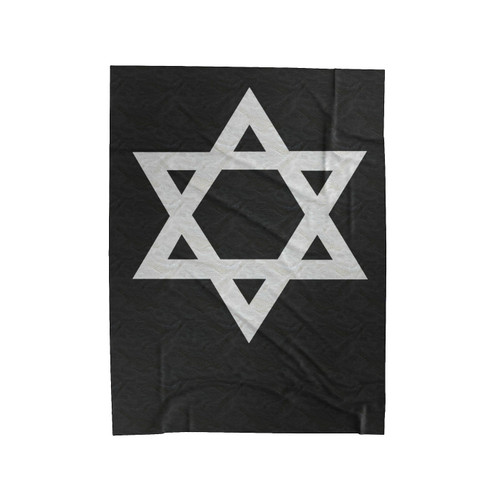 Magen David Jewish Star Israel Velveteen Blanket