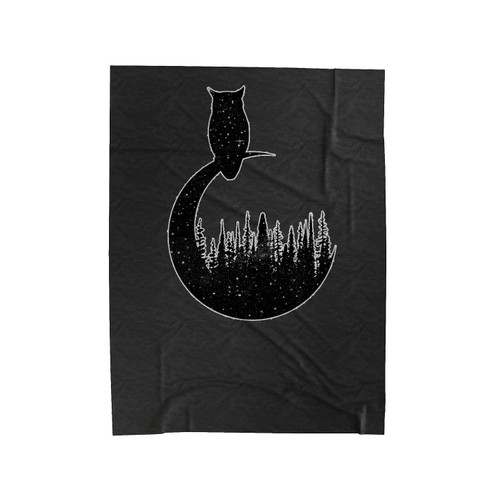 Magic Forest Cat Sailormon Velveteen Blanket