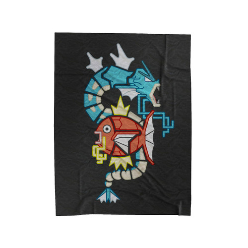 Magikarp Gyarados Tattoo Art Velveteen Blanket