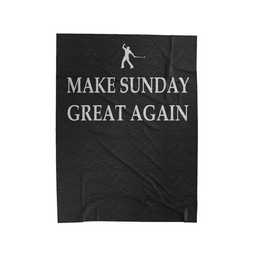Make Sunday Great Again Funny Golf Donald Trump Golf Velveteen Blanket