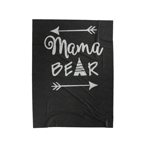 Mama Bear Teepee Velveteen Blanket