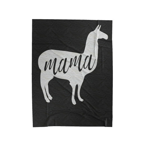 Mama Llama Funny Mom Cute Mama Mother's Day Velveteen Blanket
